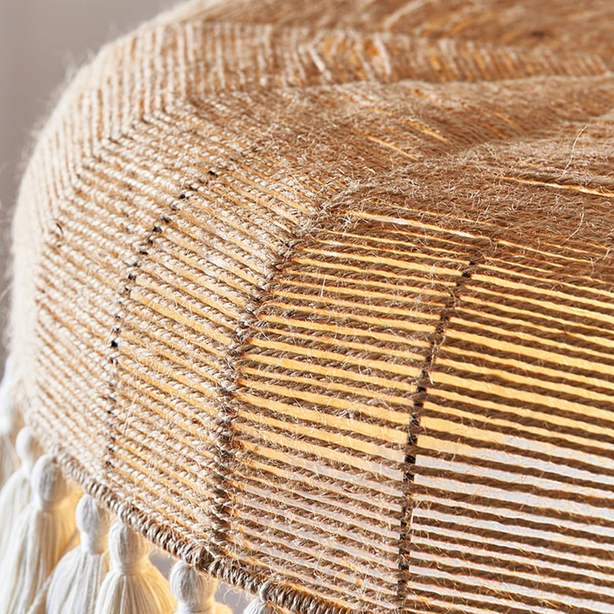 Boho lámpara colgante tejida a mano en yute