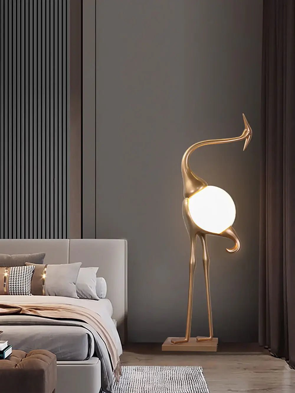 Uraearae aplique de pared con forma de grulla