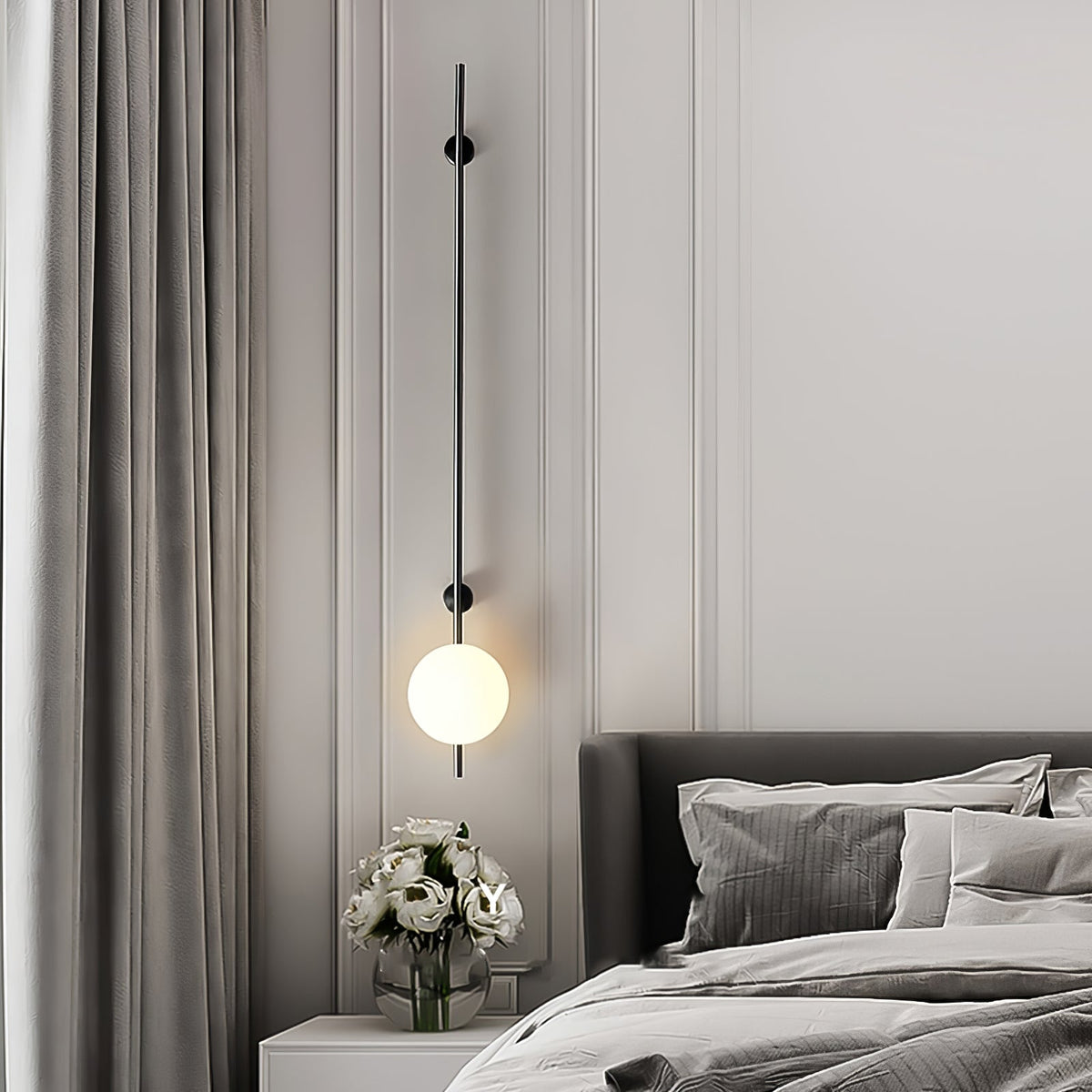 Evshaora aplique de pared moderno minimalista de vidrio