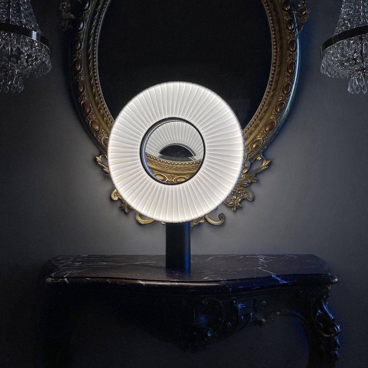 Levara lámpara de mesa de tejido