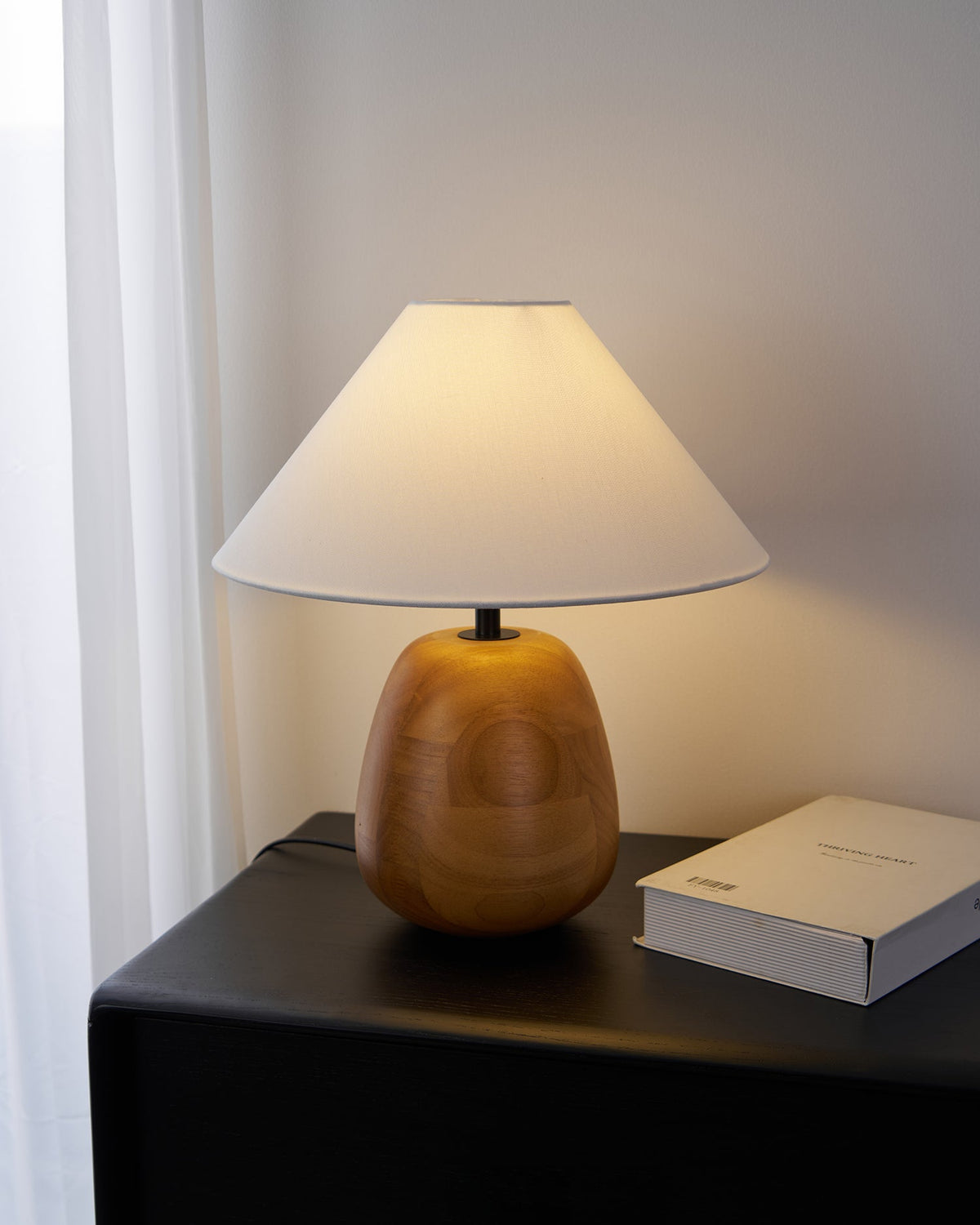 Syloraya lámpara de mesa moderna de madera
