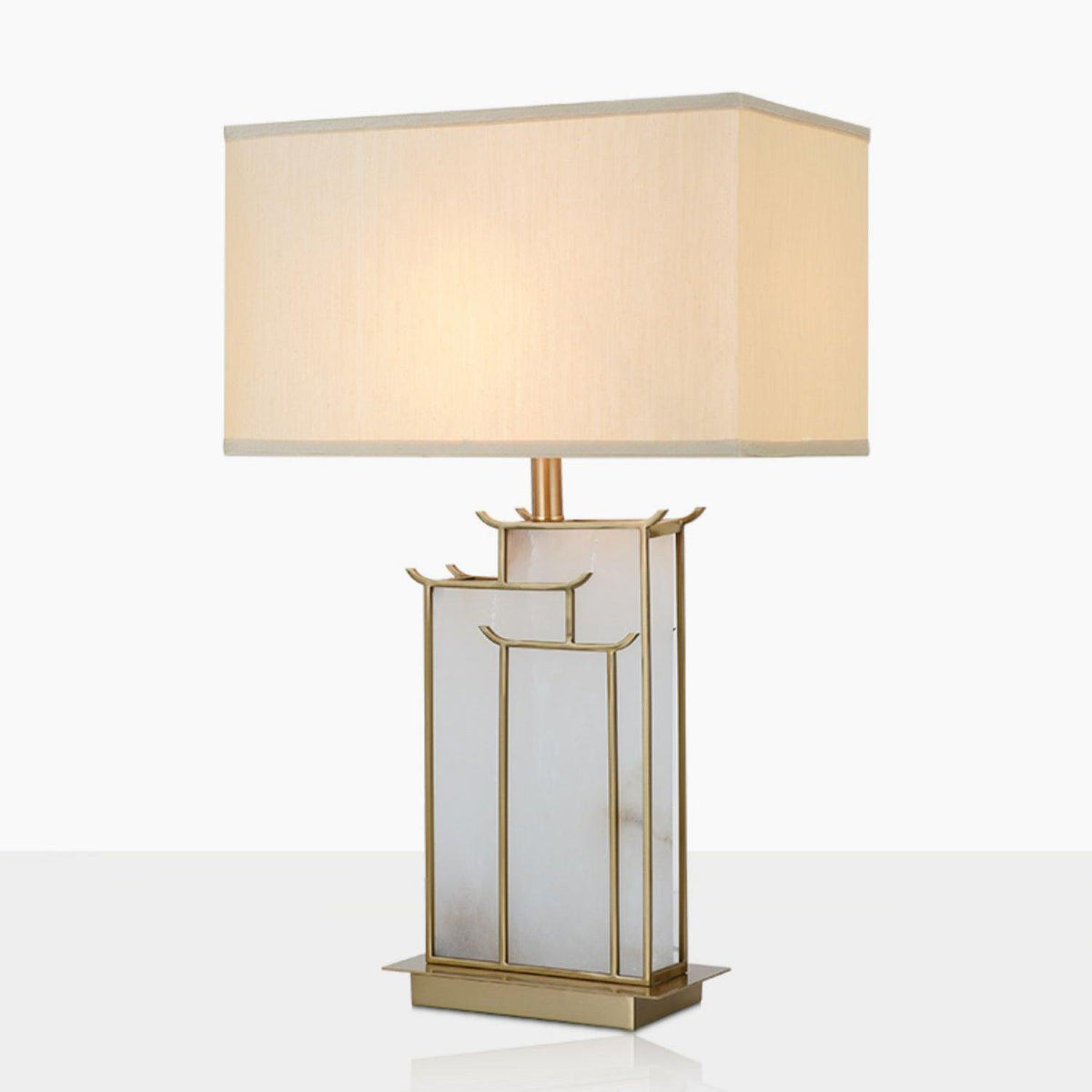 Nysilor lámpara de mesa rectangular de vidrio