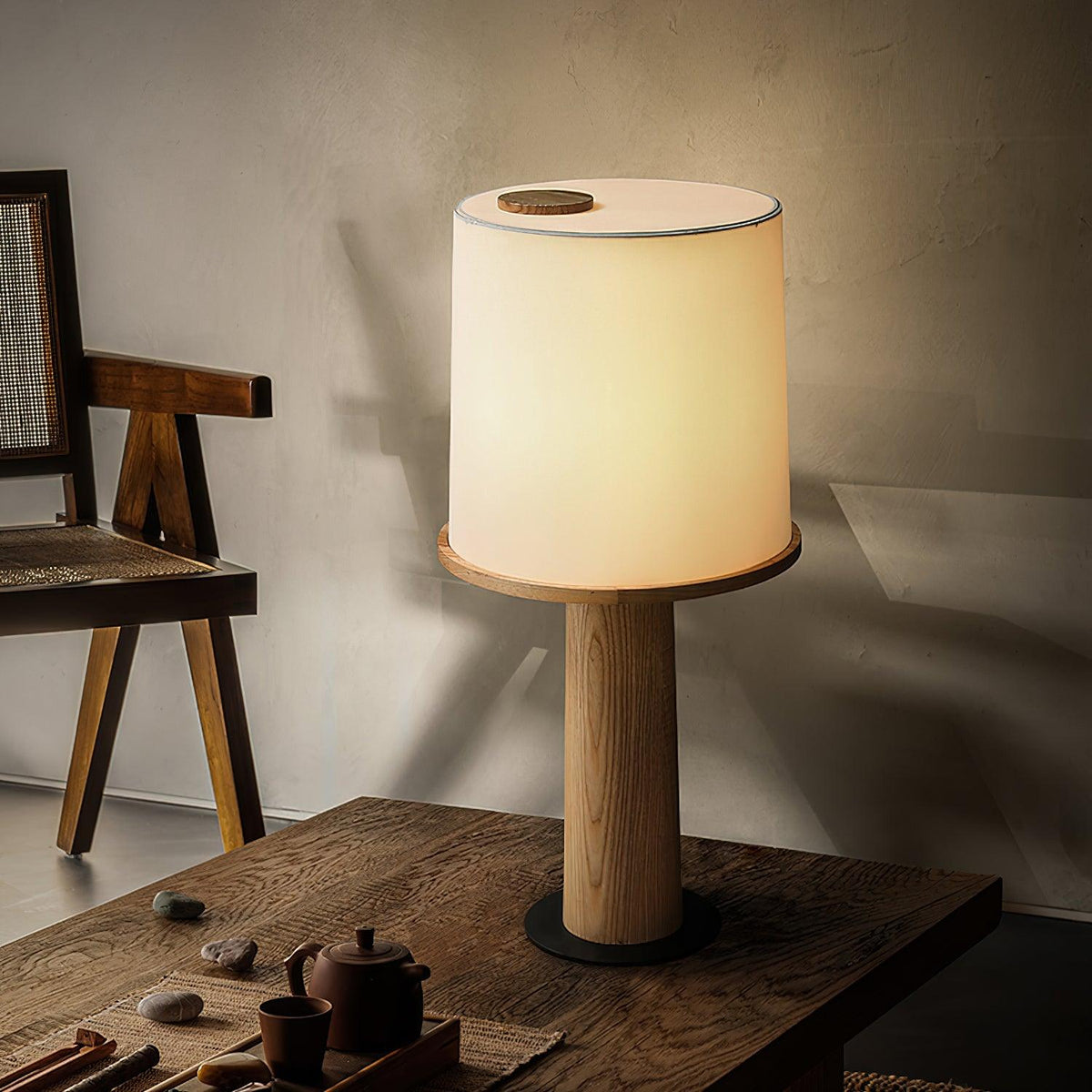 Jennifer lámpara de mesa moderna de madera