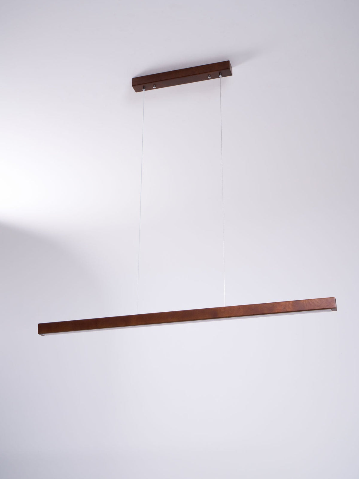 Aro lámpara colgante lineal de madera
