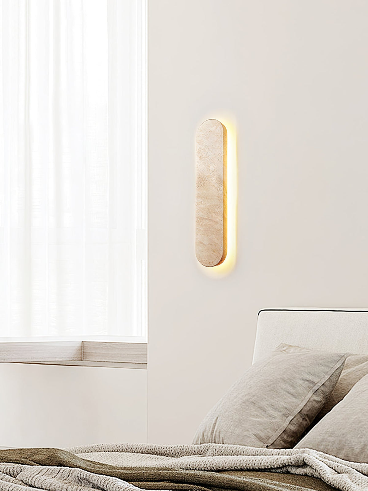 Elraee aplique de pared travertino