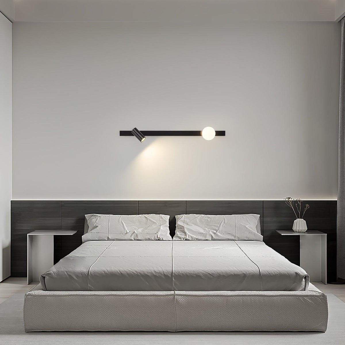 Aloz aplique de pared minimalista de vidrio y latón