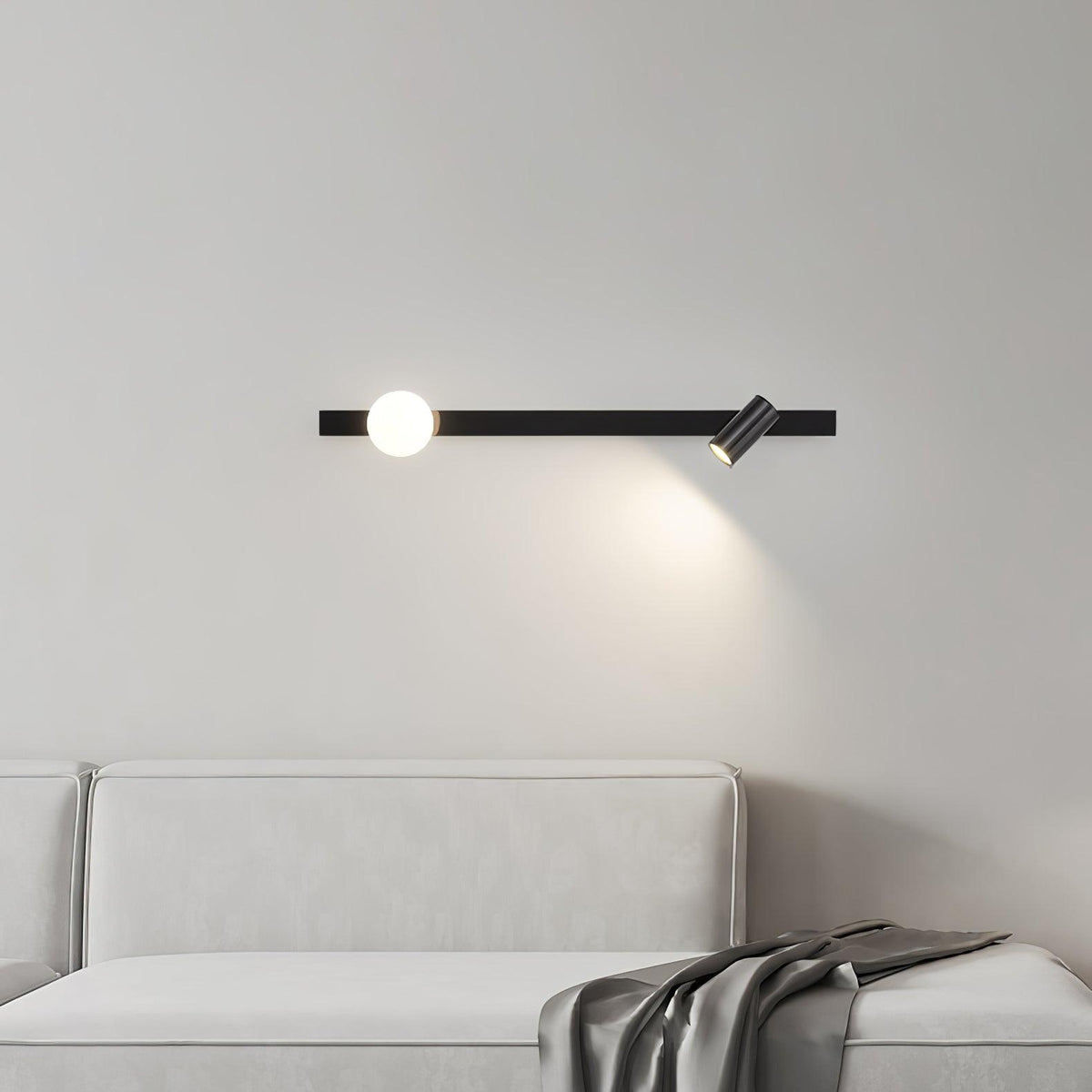 Aloz aplique de pared minimalista de vidrio y latón