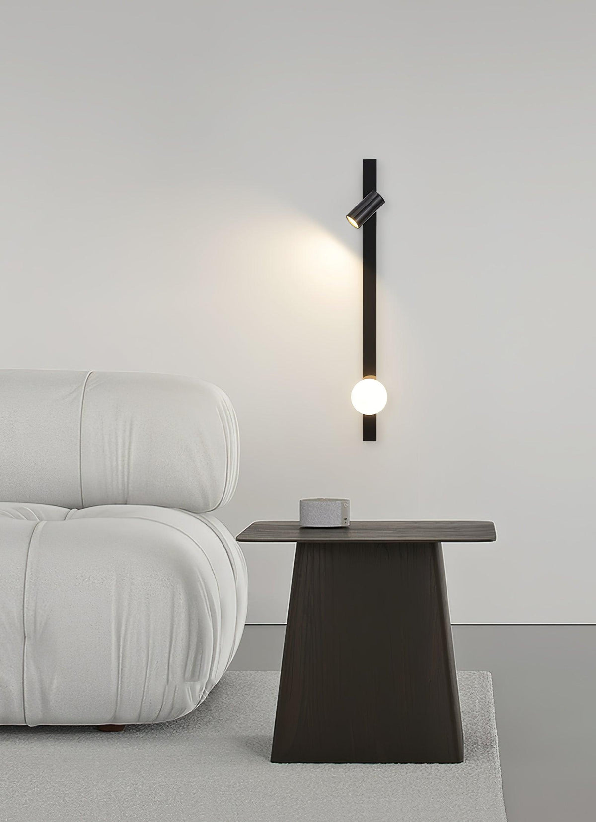Aloz aplique de pared minimalista de vidrio y latón