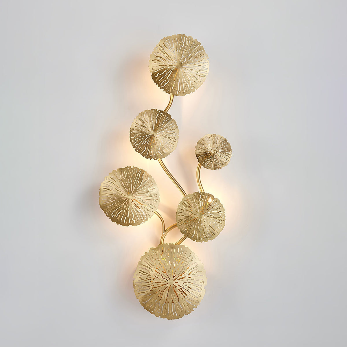 Rylso aplique de pared Lotus Leaf de latón