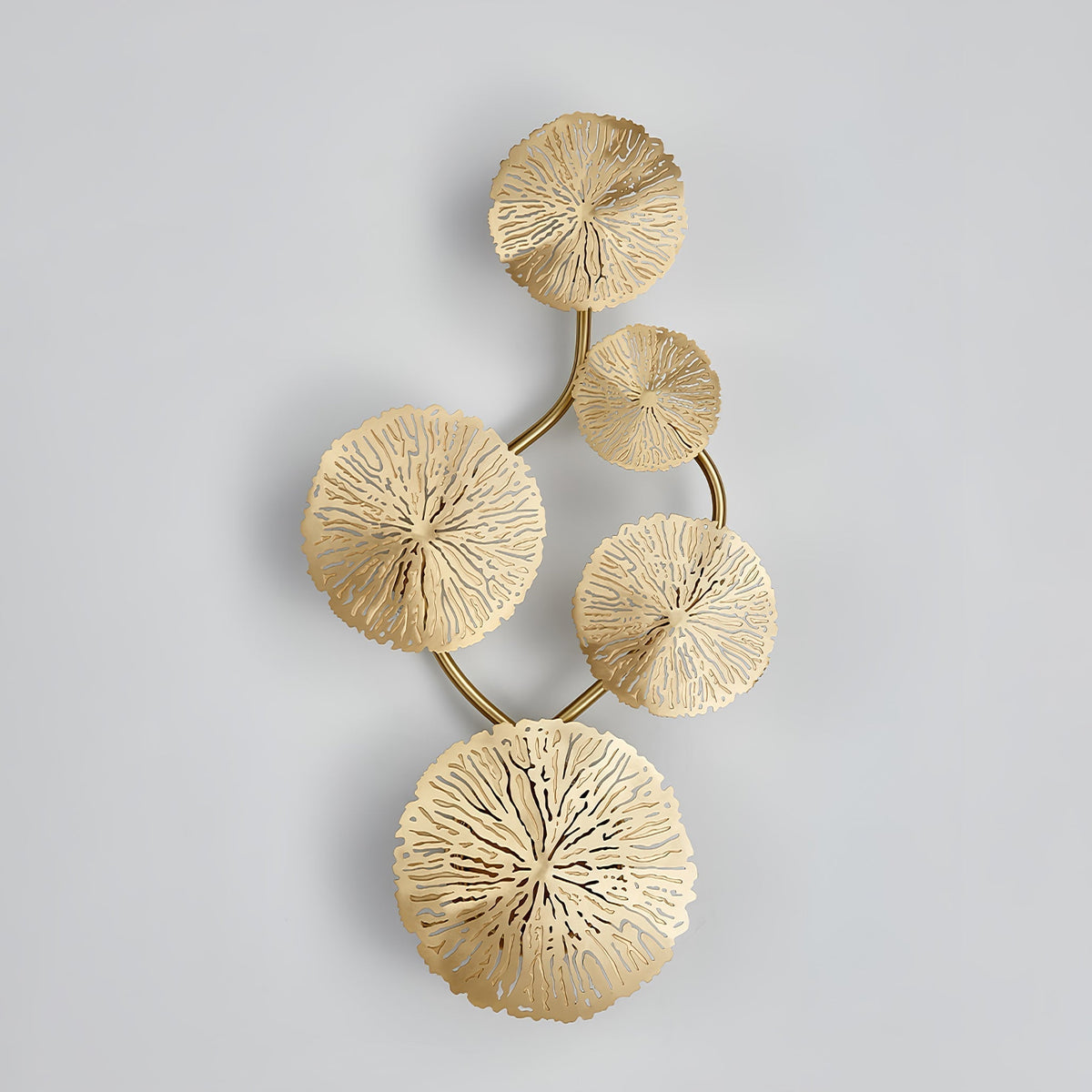 Rylso aplique de pared Lotus Leaf de latón
