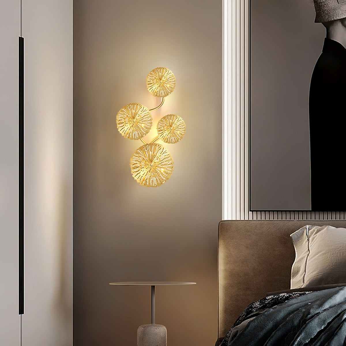 Rylso aplique de pared Lotus Leaf de latón