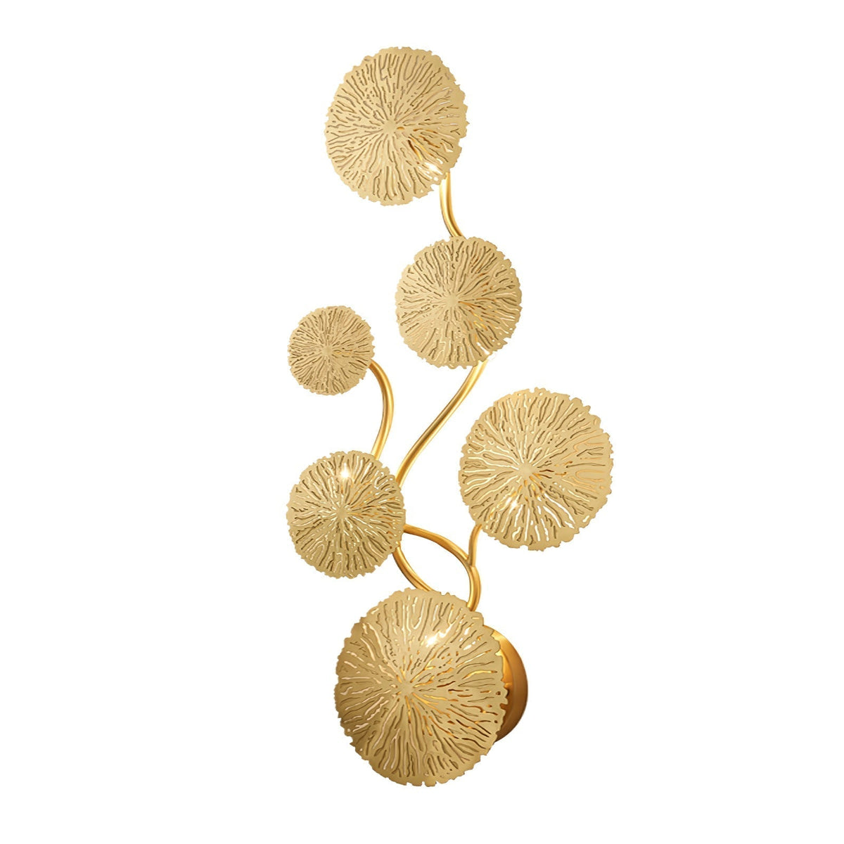 Rylso aplique de pared Lotus Leaf de latón