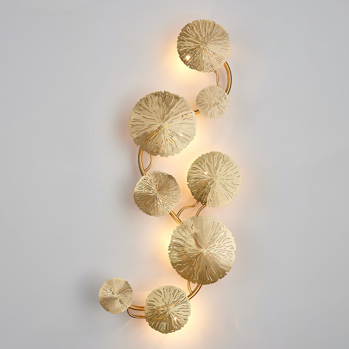 Rylso aplique de pared Lotus Leaf de latón