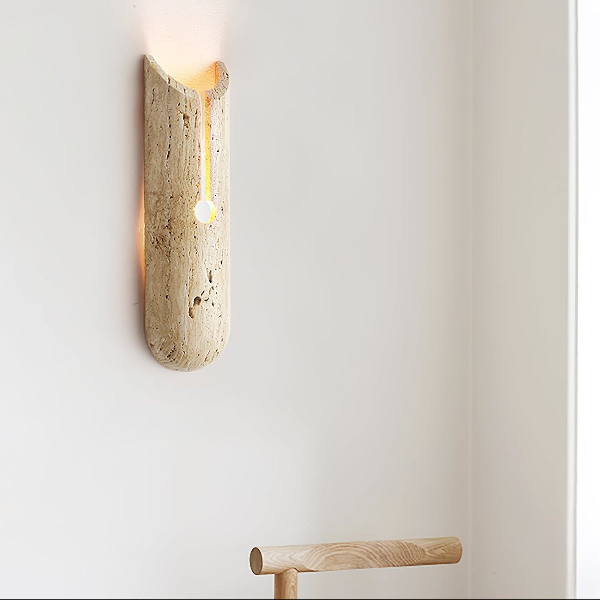 Norerette aplique de pared rústico en travertino