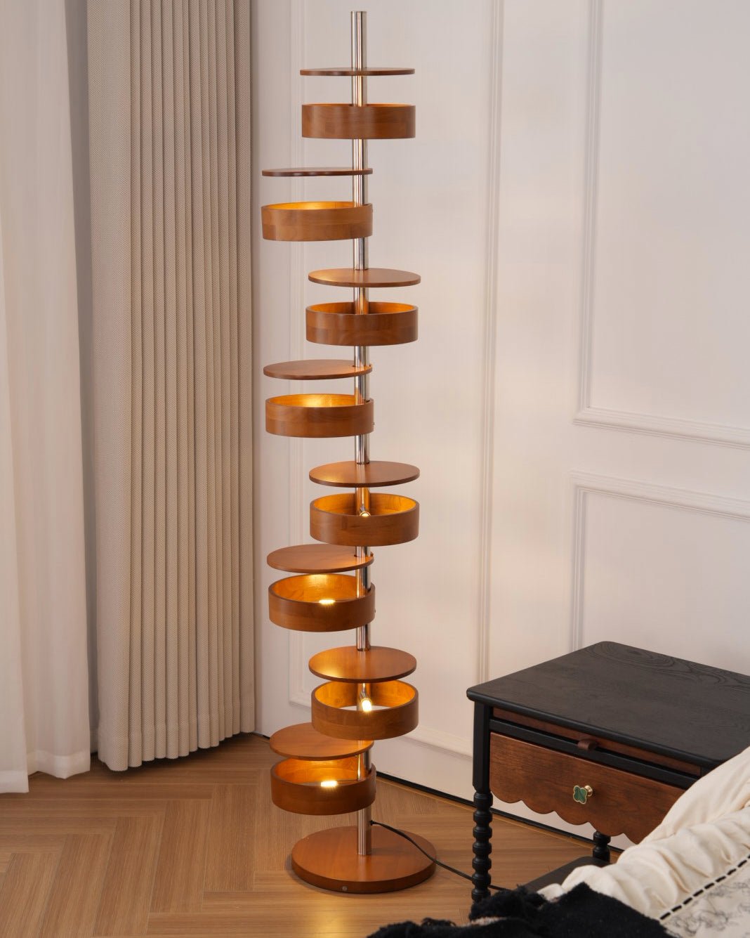 Lynix lámpara de pie de madera