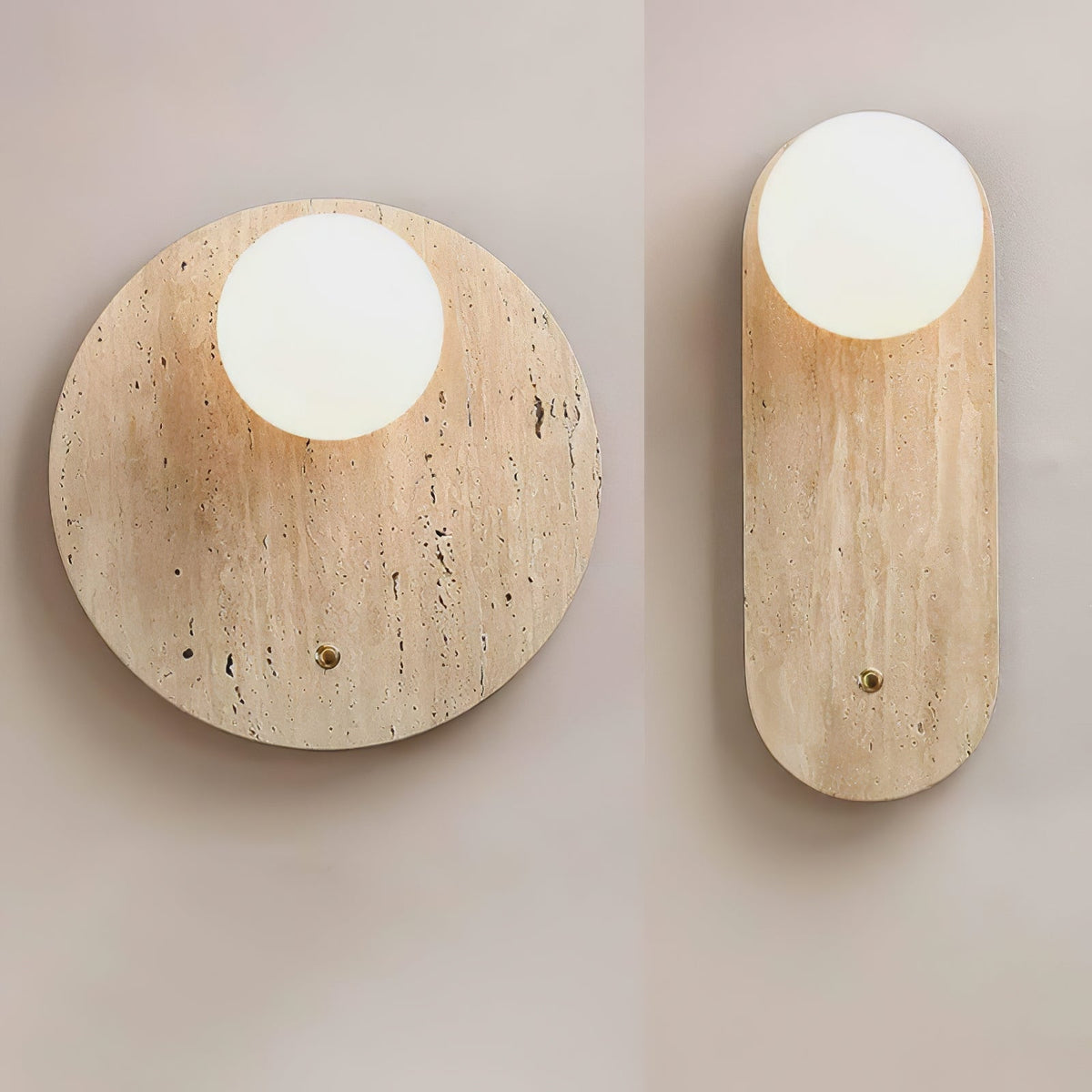 Aurevon aplique de pared minimalista en travertino