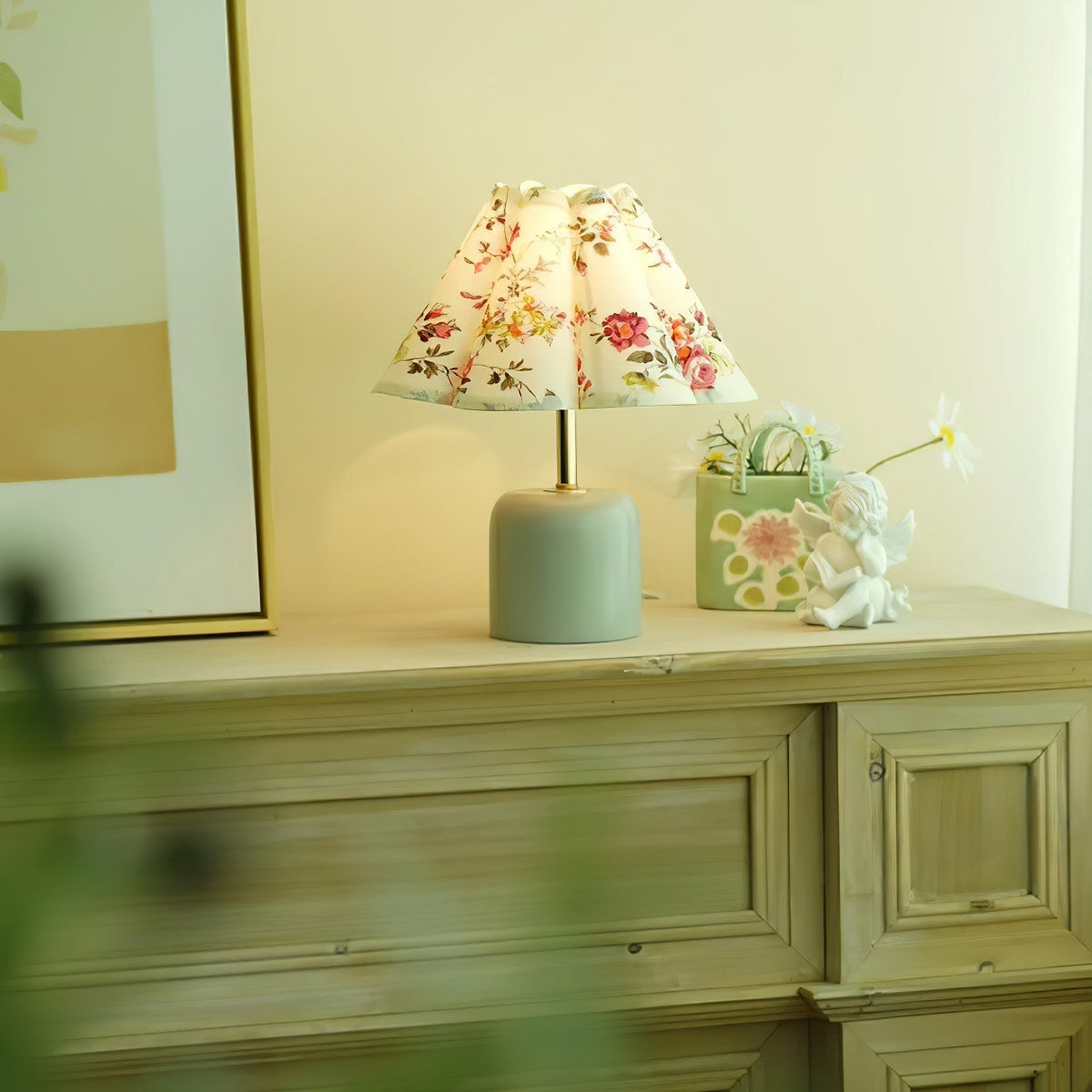 Verena lámpara de mesa de tejido