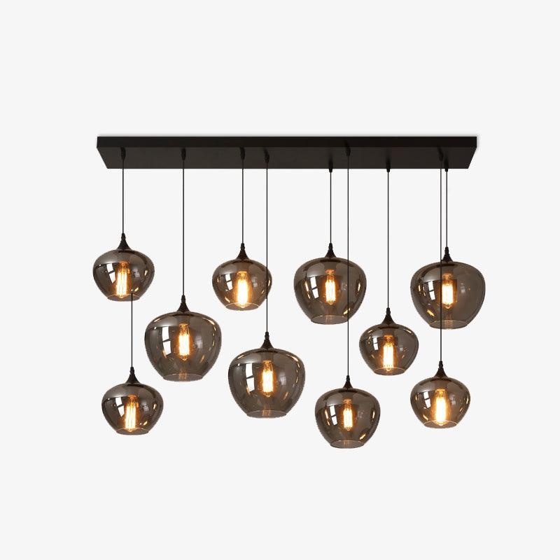 Tevely lámpara colgante de vidrio industrial chic