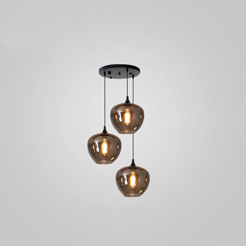Tevely lámpara colgante de vidrio industrial chic
