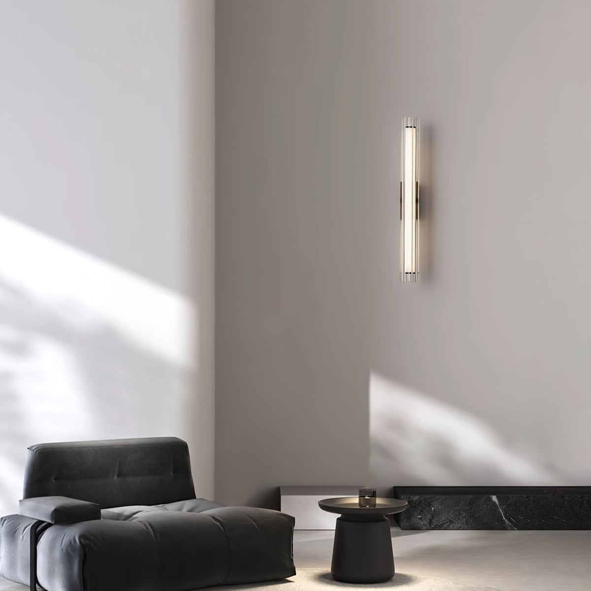Corv aplique de pared con pantalla de vidrio contemporáneo