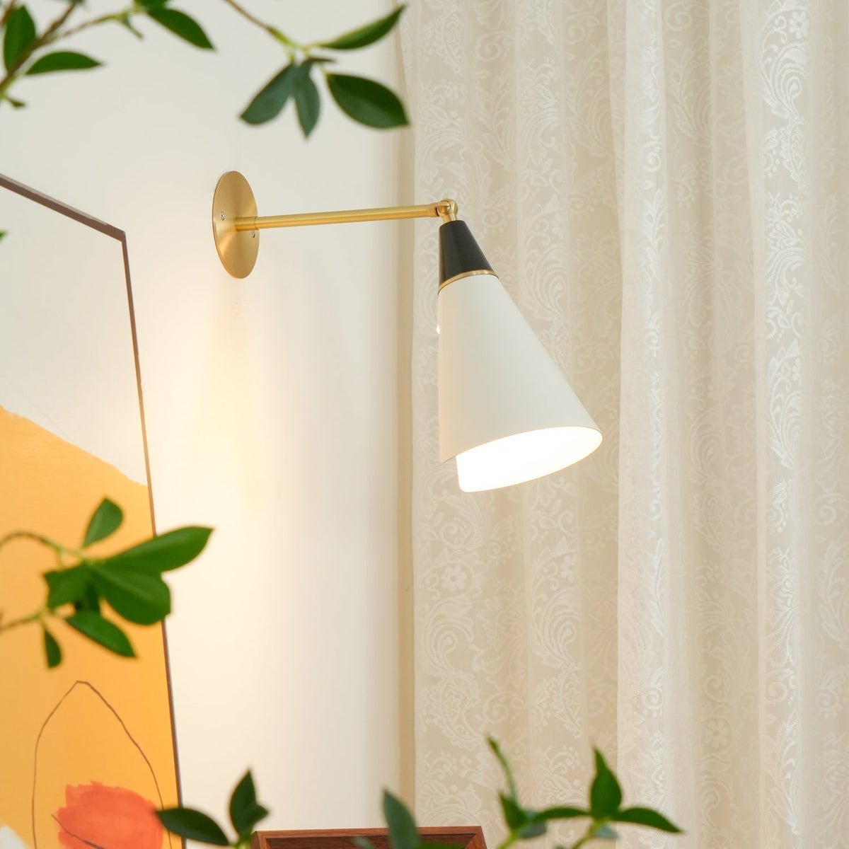 Orieiella aplique de pared moderno minimalista de latón