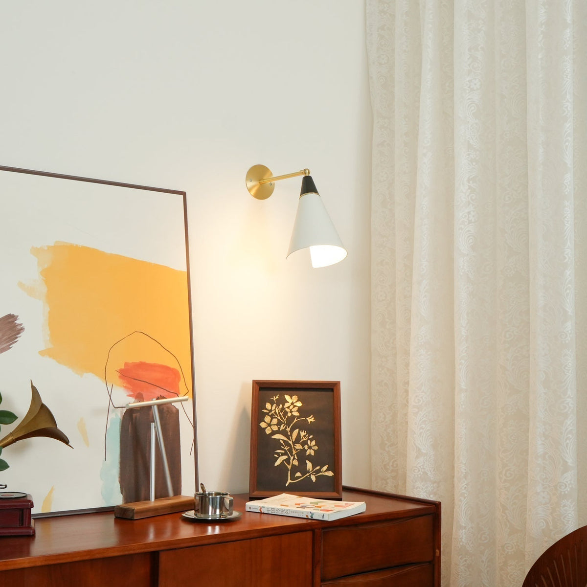 Orieiella aplique de pared moderno minimalista de latón