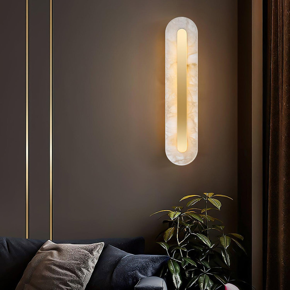 Selvia aplique de pared minimalista en alabastro