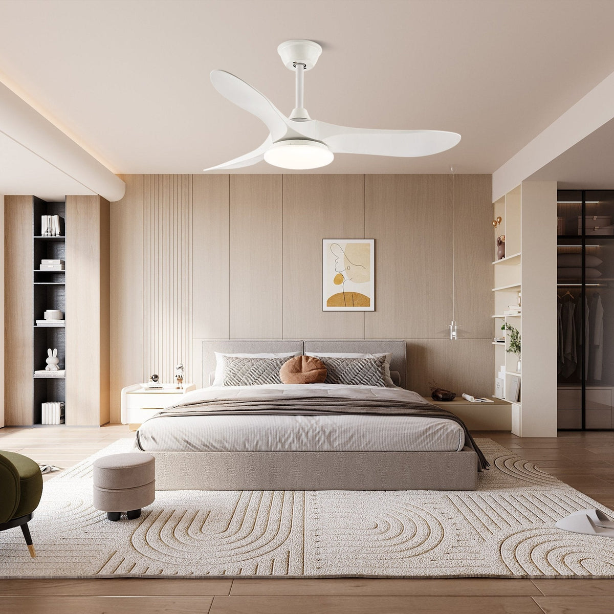 Ventilador de Techo Moderno Velix de Madera con Luz