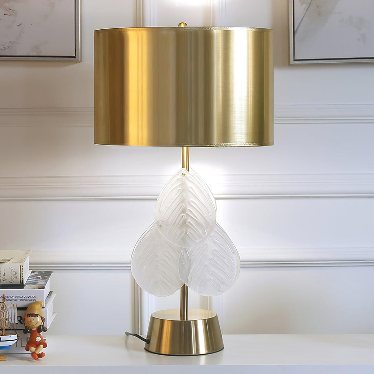 Velivaine lámpara de mesa elegante de vidrio