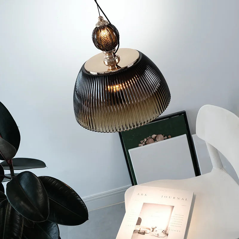 Silva Retro Metal/Vidrio Lámpara Colgante Dormitorio/ Estudio/ Salón