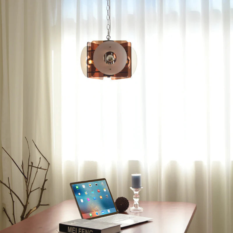 Valentina Diseño Lámpara Colgante Marrón Vidrio Metal Salón/Comedor