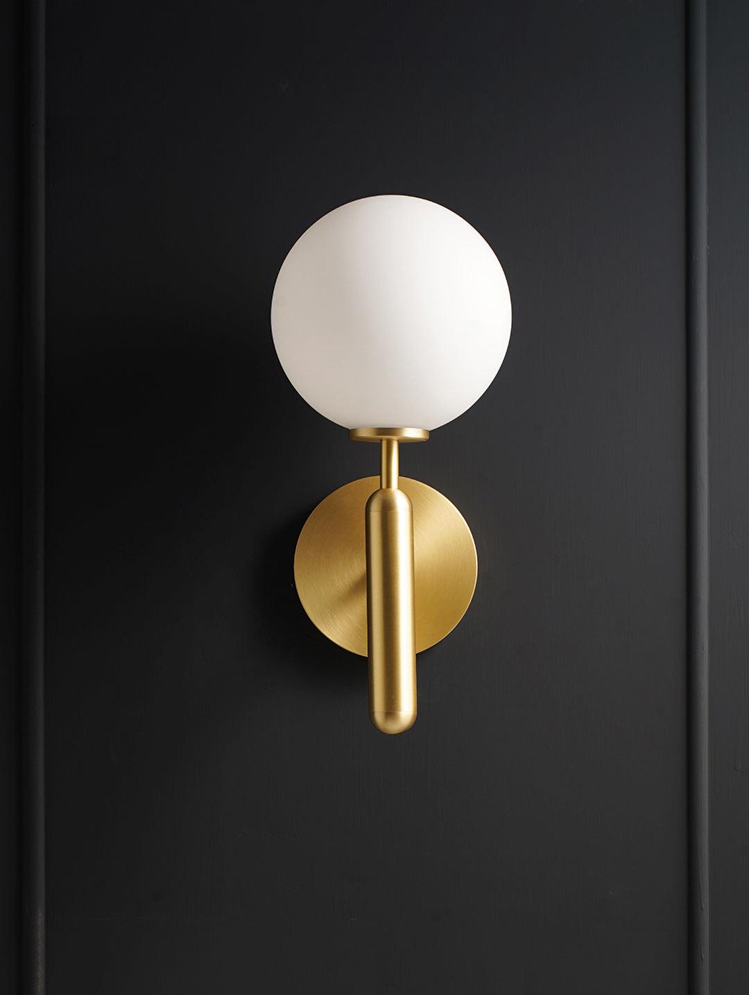 Kynlo aplique de pared con globos de vidrio claro estilo nórdico enchufable esfera
