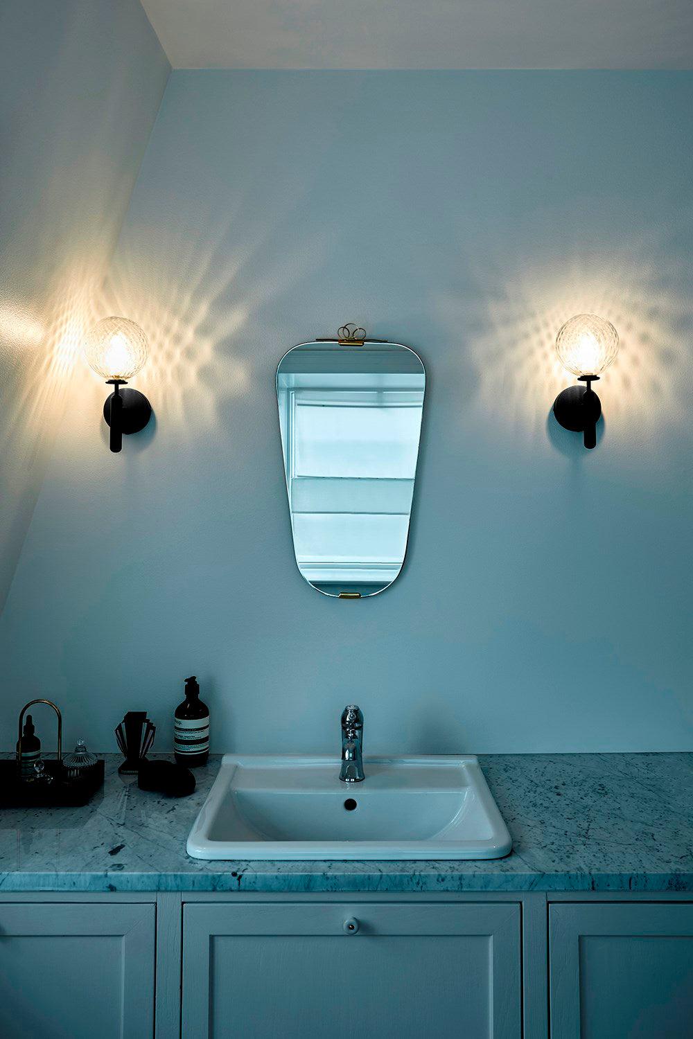 Kynlo aplique de pared con globos de vidrio claro estilo nórdico enchufable esfera