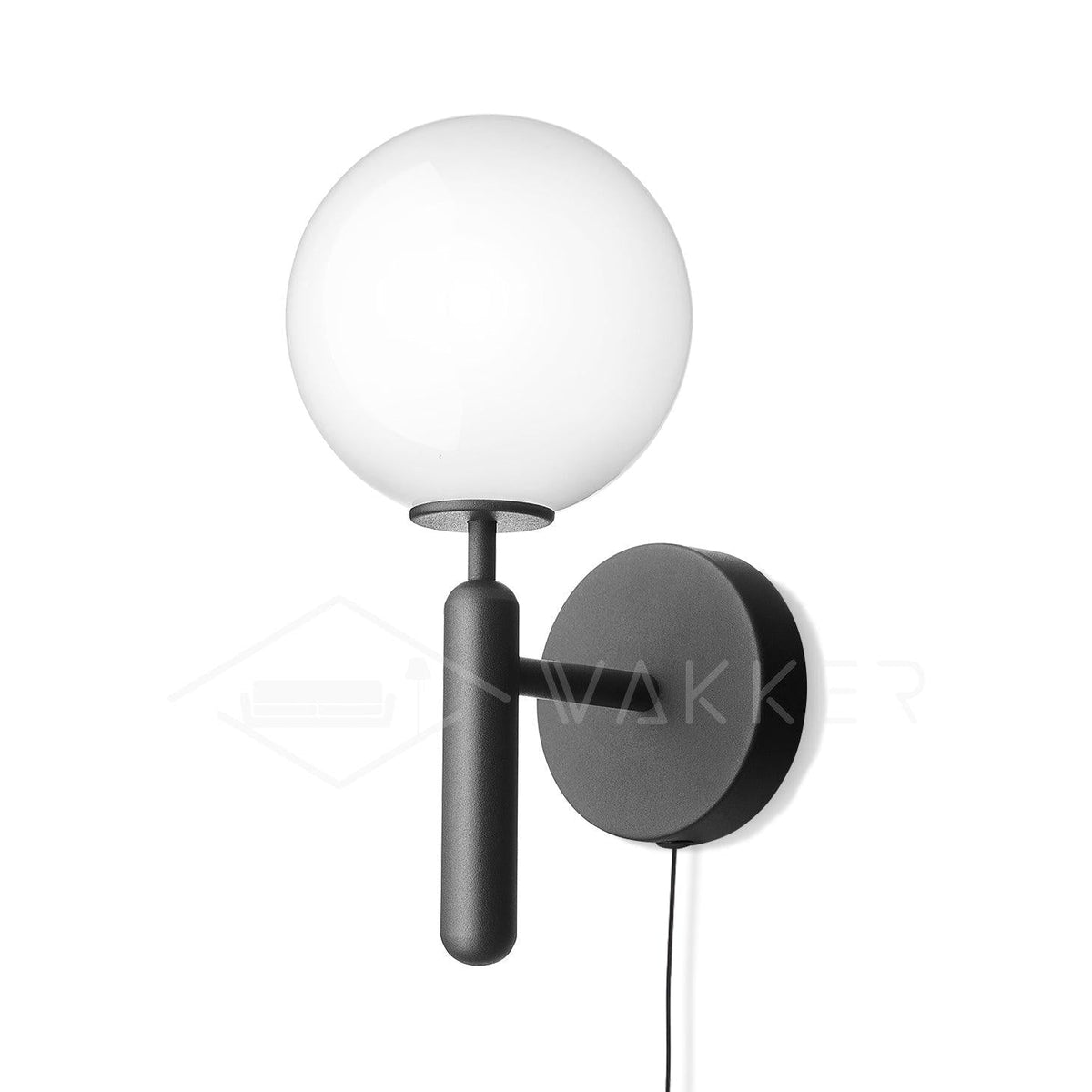 Kynlo aplique de pared con globos de vidrio claro estilo nórdico enchufable esfera