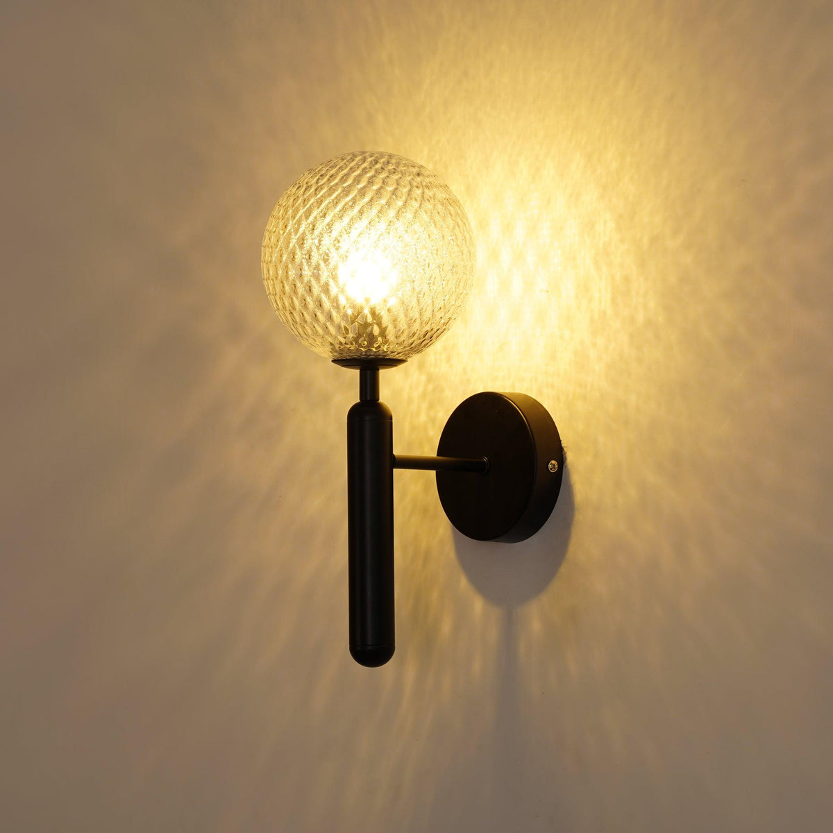 Kynlo aplique de pared con globos de vidrio claro estilo nórdico enchufable esfera