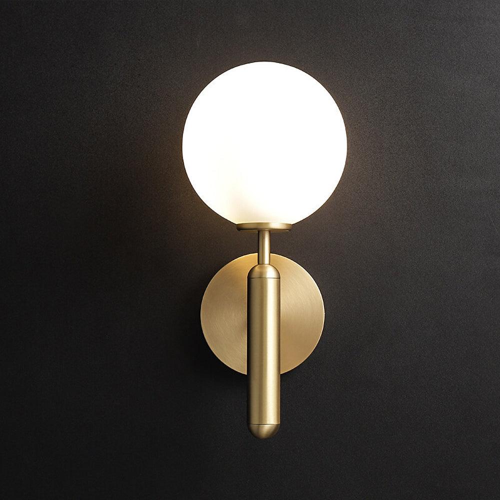 Kynlo aplique de pared con globos de vidrio claro estilo nórdico enchufable esfera