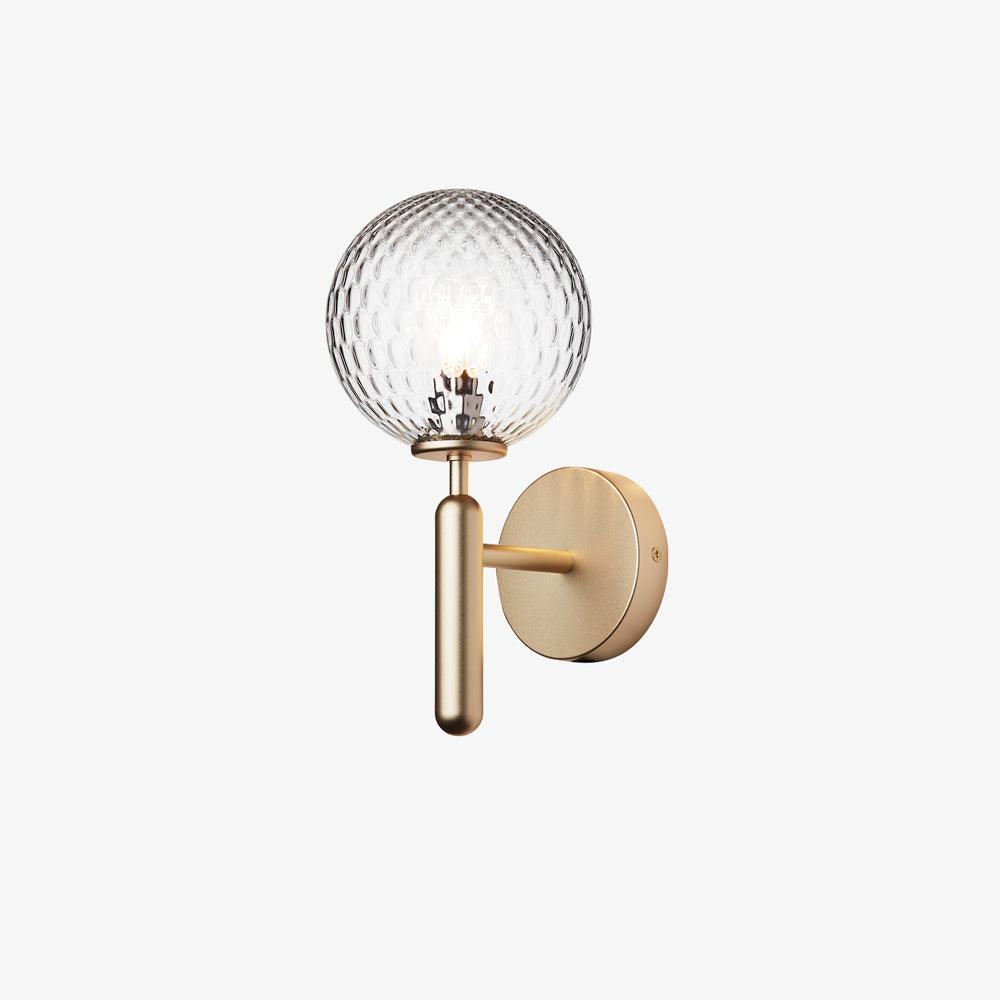 Kynlo aplique de pared con globos de vidrio claro estilo nórdico enchufable esfera
