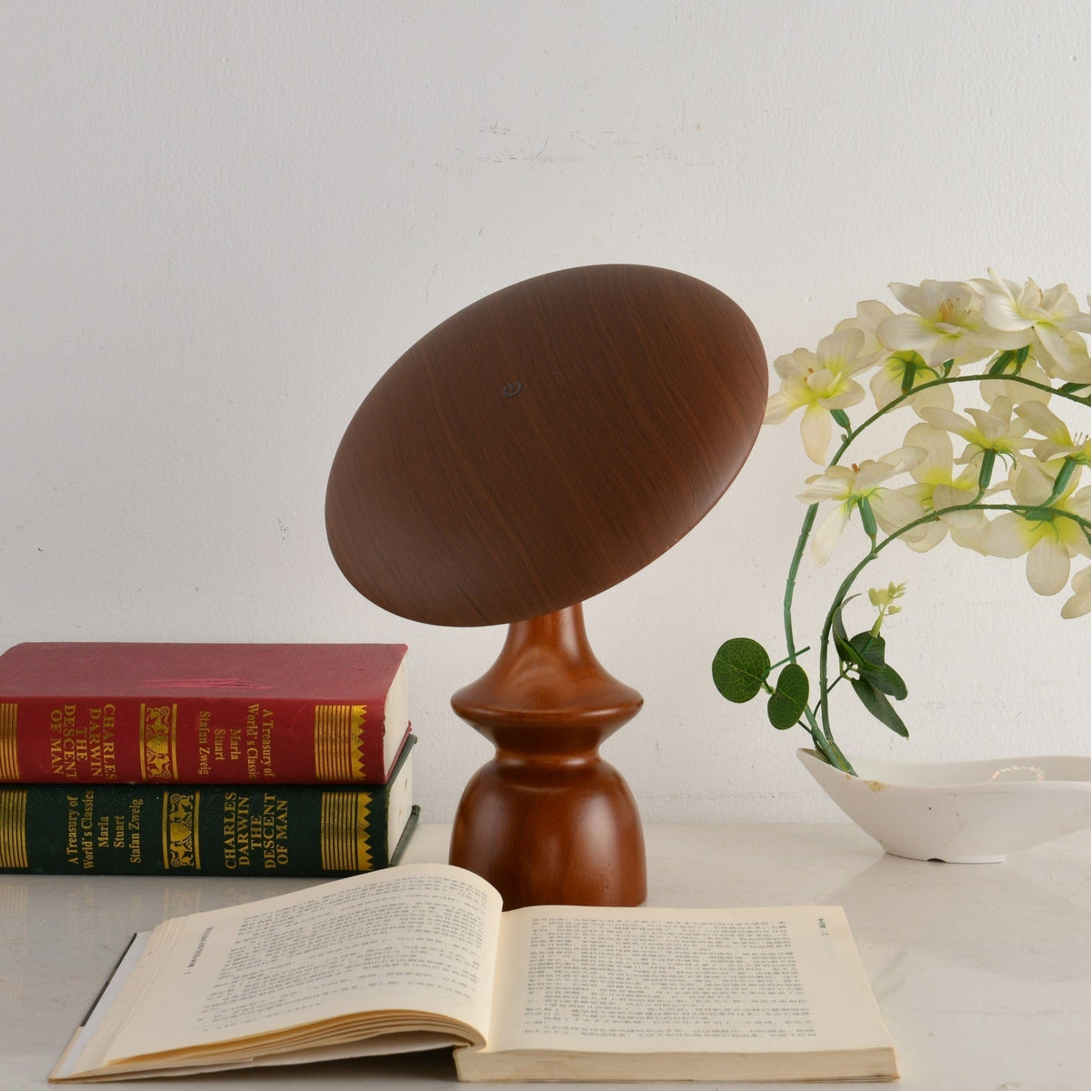 Orbis lámpara de mesa vintage de madera