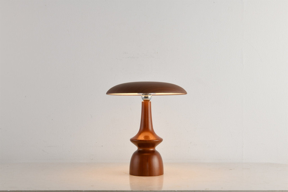 Orbis lámpara de mesa vintage de madera