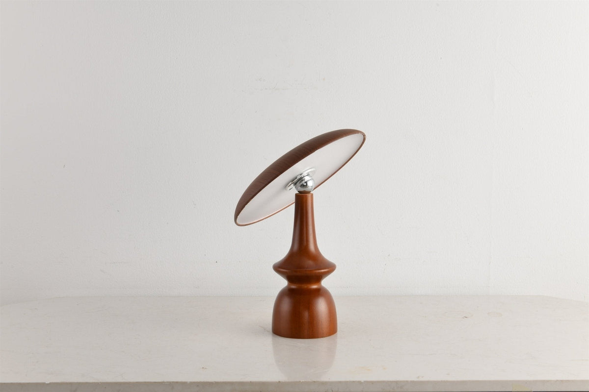 Orbis lámpara de mesa vintage de madera