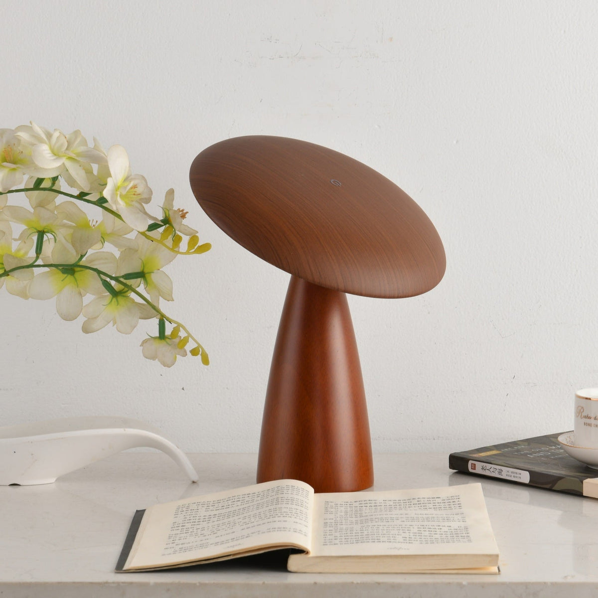Orbis lámpara de mesa vintage de madera