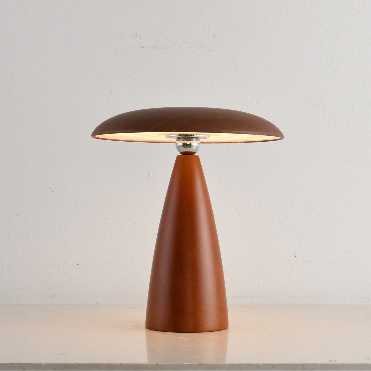 Orbis lámpara de mesa vintage de madera