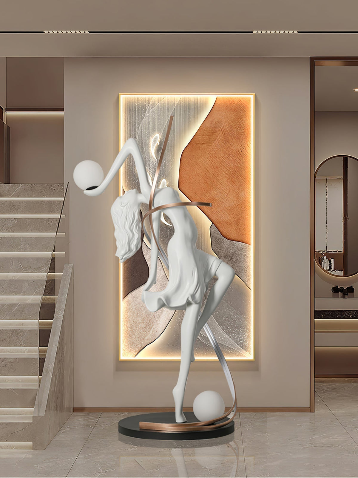 Mirorelia lámpara de pie Estatua diosa elegante