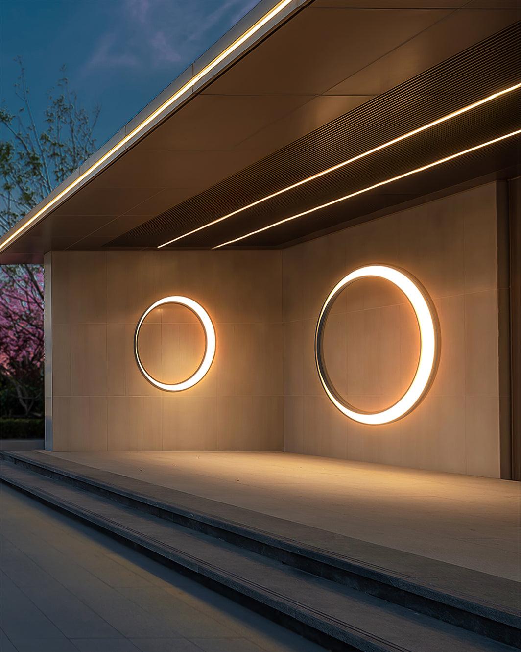 Noreliella aplique de pared circular LED exterior
