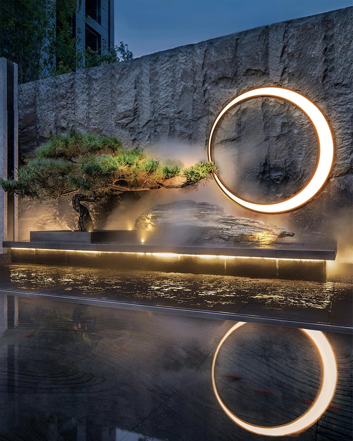Noreliella aplique de pared circular LED exterior