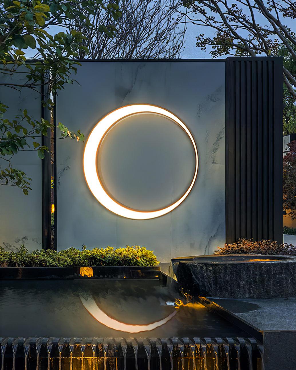 Noreliella aplique de pared circular LED exterior