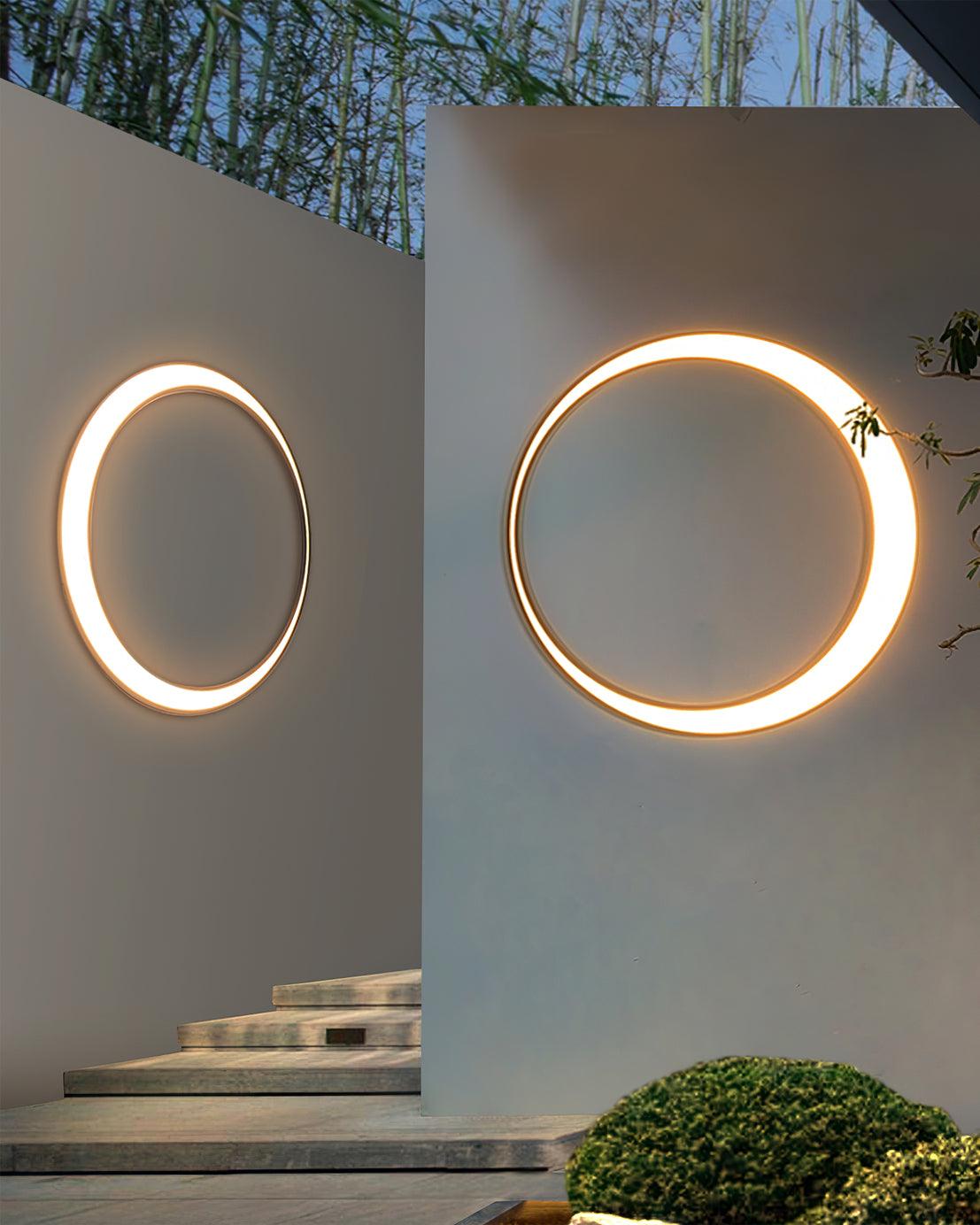 Noreliella aplique de pared circular LED exterior