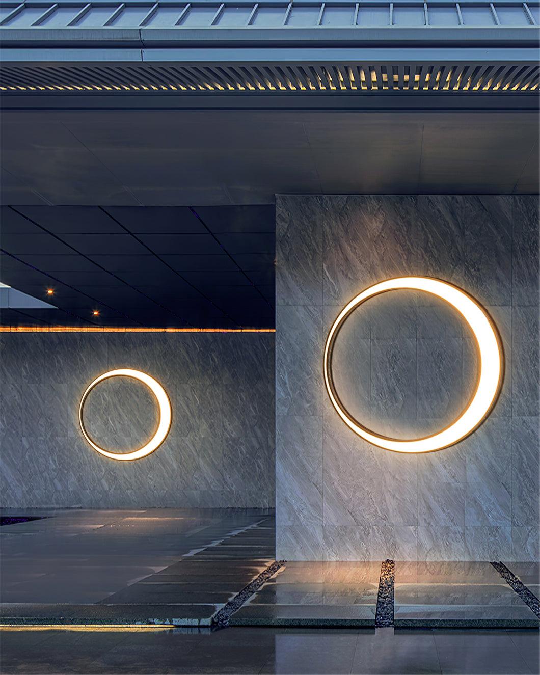 Noreliella aplique de pared circular LED exterior
