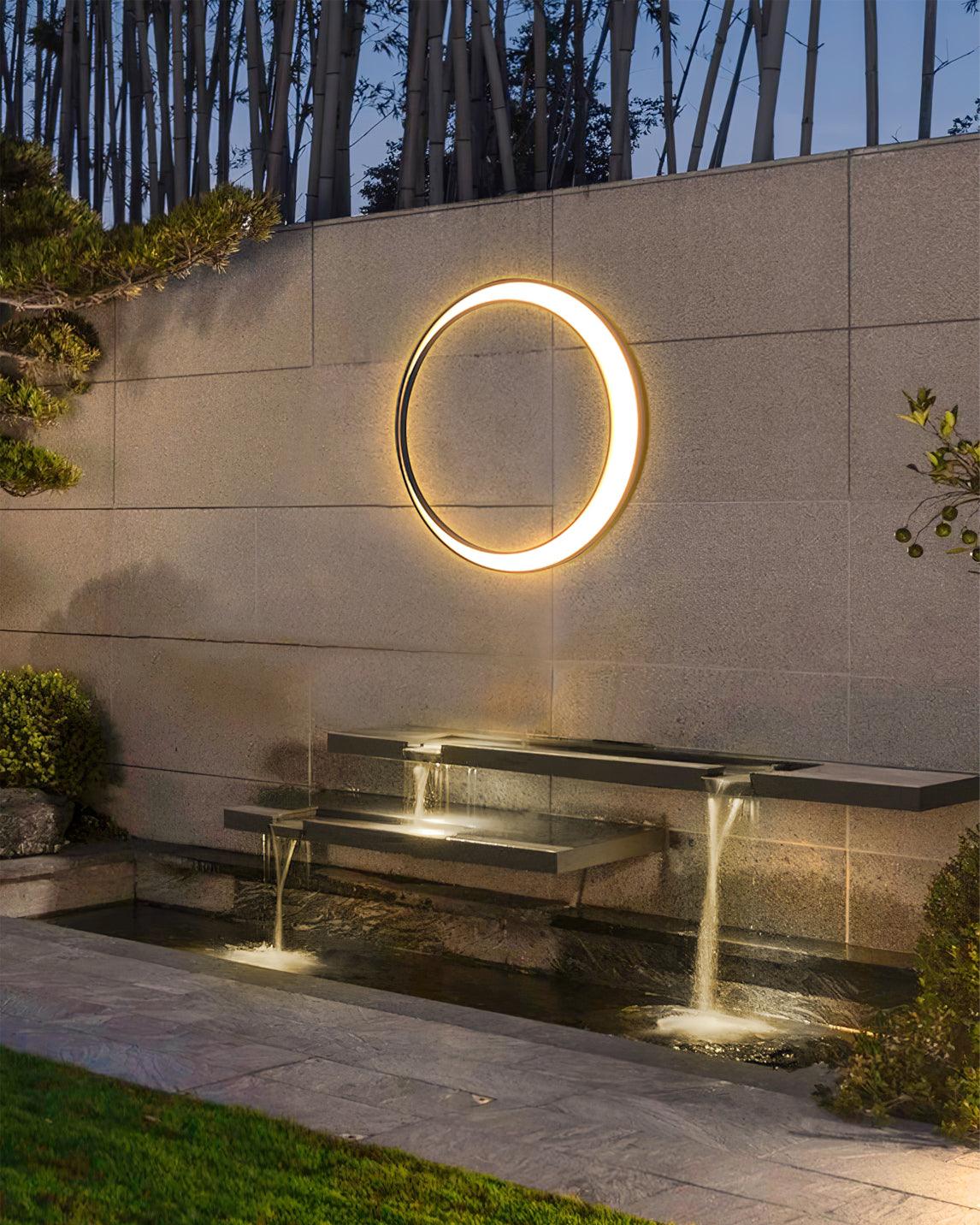 Noreliella aplique de pared circular LED exterior