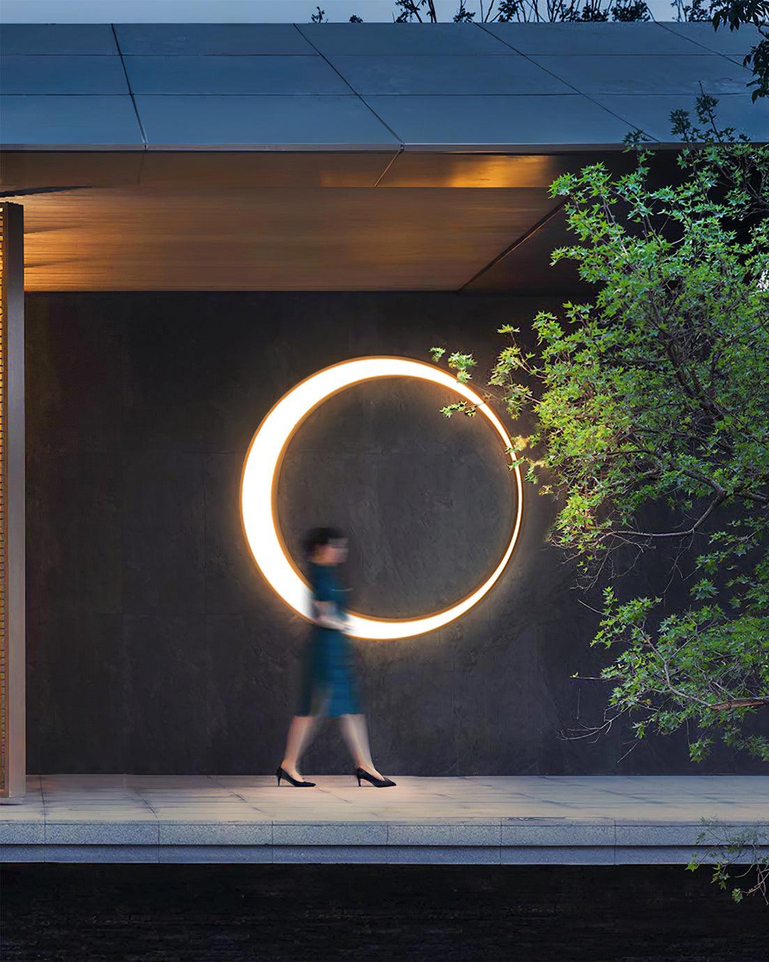 Noreliella aplique de pared circular LED exterior